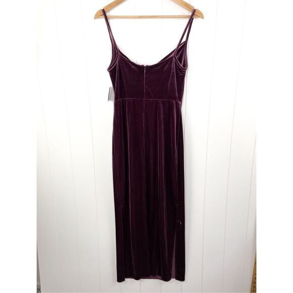 NWT Taylor Women's Velvet Cowl Sleeveless Strappy Solid‎ Midi Sheath Dress 4 - Picture 9 of 14